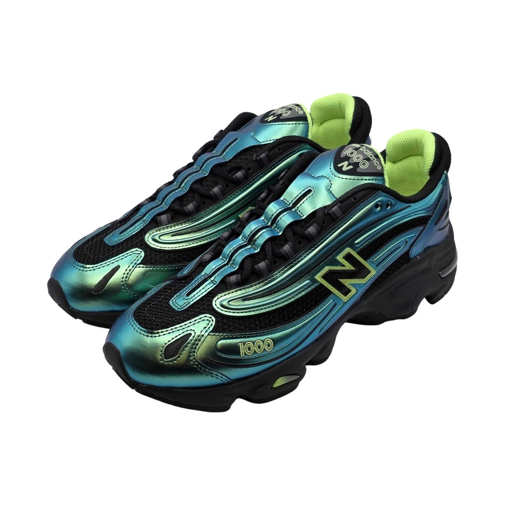 New Balance 1000 Afterglow Black Green Teal Iridescent Sneakers Mens 11 U100040B